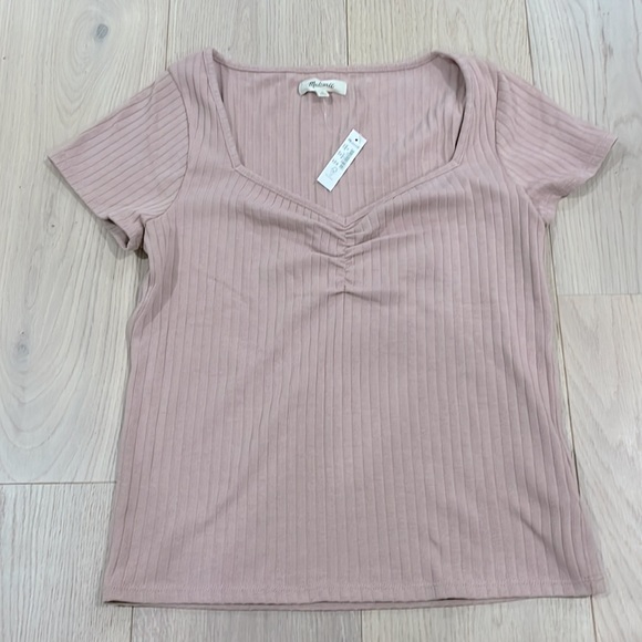 Madewell Tops - NWT Madewell Ribbed Short Sleeved Short Size Medium
